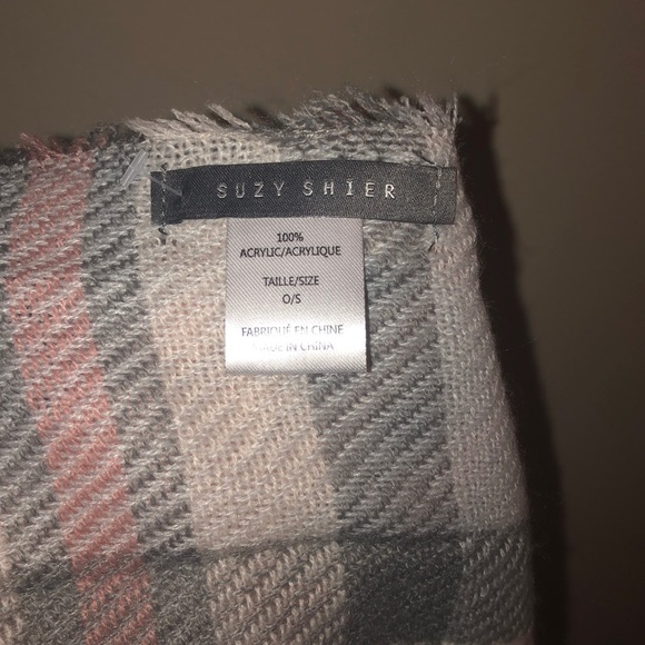 Pink + Grey Scarf - Picture 2 of 3